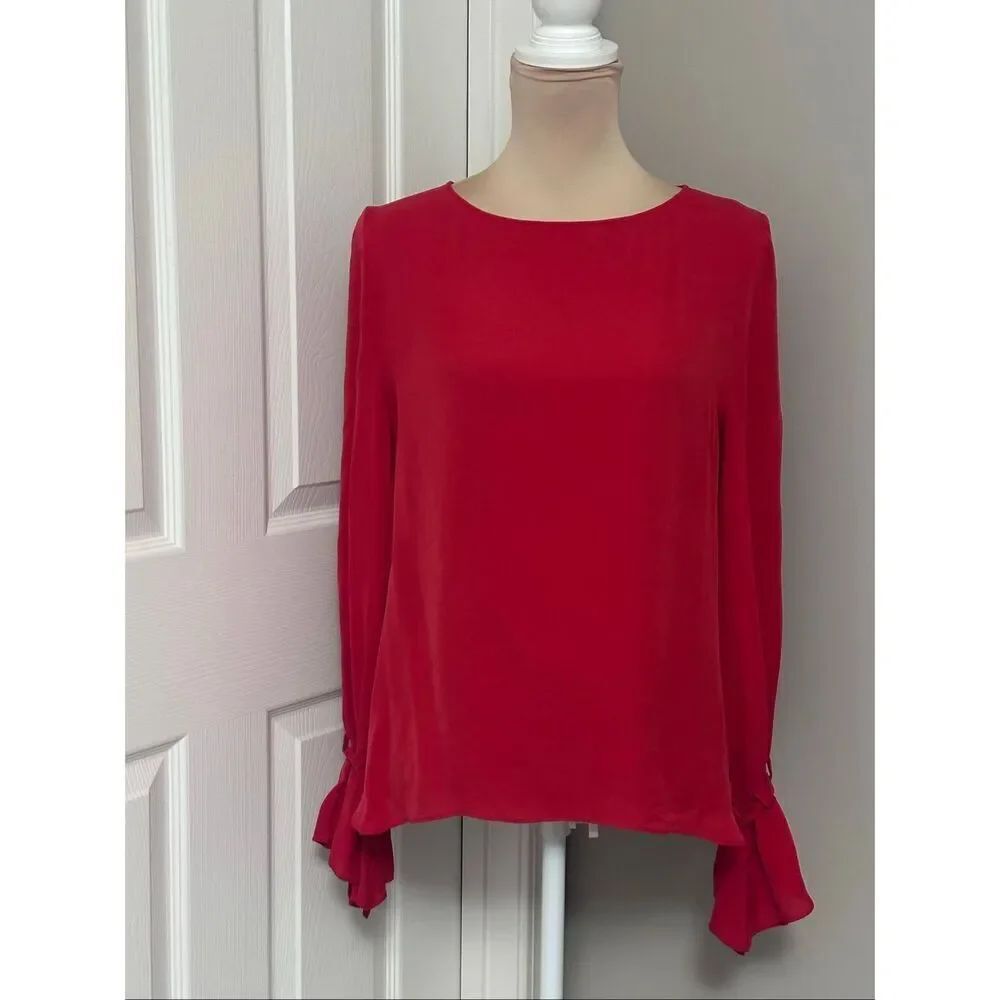 Beautiful Red silk Blouse, Antonio Melani